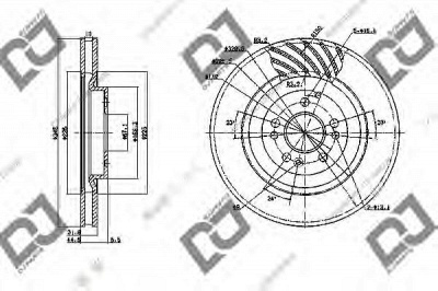 DJ PARTS bd1152 -  Тормозной диск